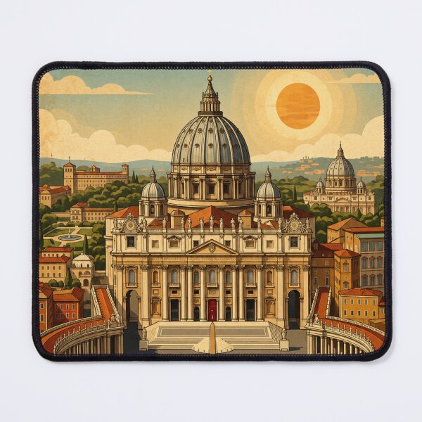 Item preview, Vatican City Vintage Travel Poster - Rome Italy Art Print designed and sold by ElartedeNoel.