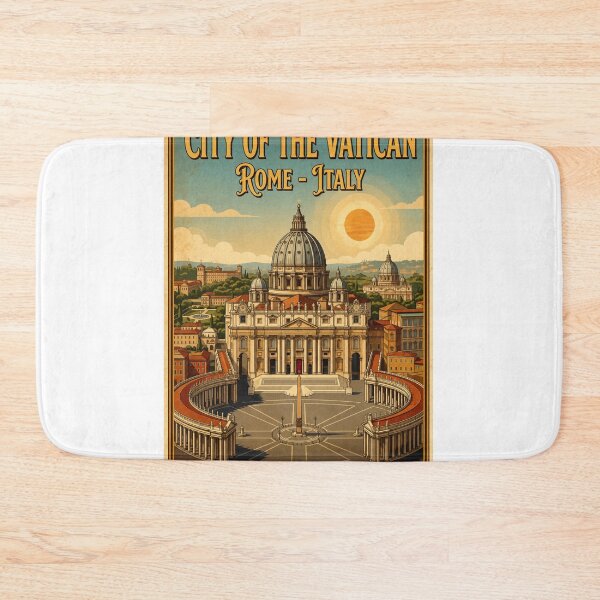 Item preview, Vatican City Vintage Travel Poster - Rome Italy Art Print designed and sold by ElartedeNoel.