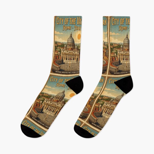 Item preview, Vatican City Vintage Travel Poster - Rome Italy Art Print designed and sold by ElartedeNoel.