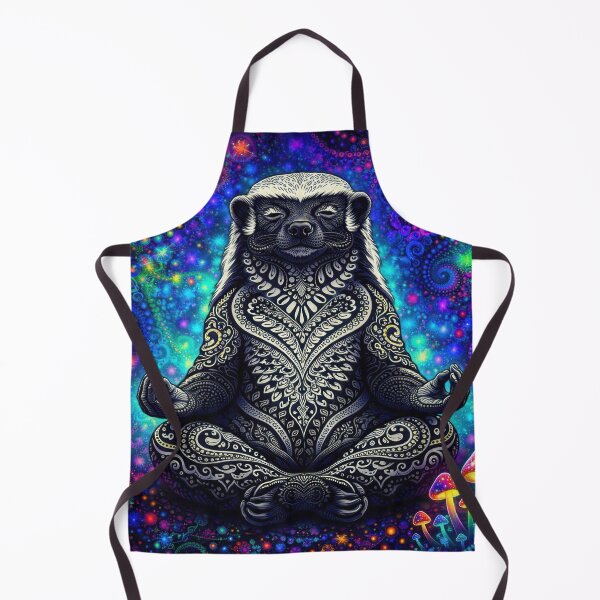 Item preview, Lab Visions 118: Meditating Honey Badger Psychedelic Animal designed and sold by The Psychedelic Anarchist.