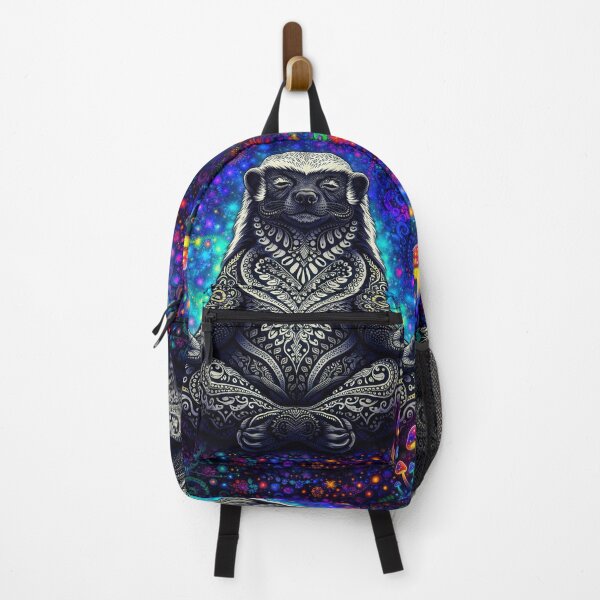 Item preview, Lab Visions 118: Meditating Honey Badger Psychedelic Animal designed and sold by The Psychedelic Anarchist.