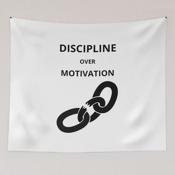 Item preview, Discipline Over Motivation Gym Design designed and sold by Wild Horizon Studio.