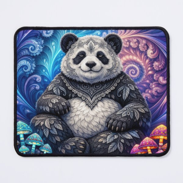 Item preview, Lab Visions 114: Panda Mushroom Forest Psychedelic Animal Art designed and sold by The Psychedelic Anarchist.