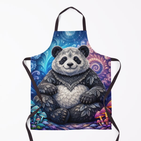 Item preview, Lab Visions 114: Panda Mushroom Forest Psychedelic Animal Art designed and sold by The Psychedelic Anarchist.