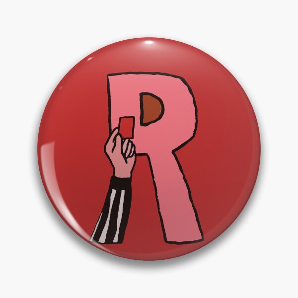 Item preview, Red Card Referee Football Monogram R Match Day designed and sold by xmoudx.