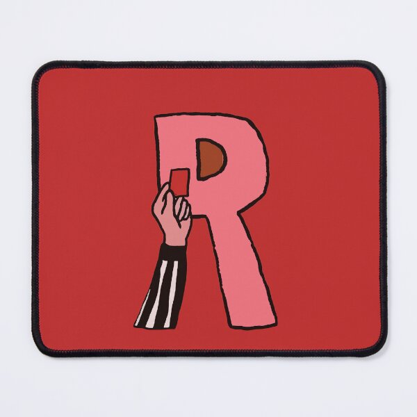 Item preview, Red Card Referee Football Monogram R Match Day designed and sold by xmoudx.
