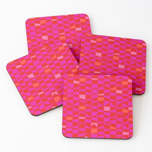 Item preview, Vivid Meditation Grid in Neon Red, Hot Pink and Coral designed and sold by Deutschic.