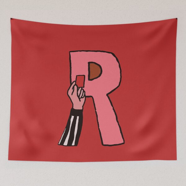 Item preview, Red Card Referee Football Monogram R Match Day designed and sold by xmoudx.