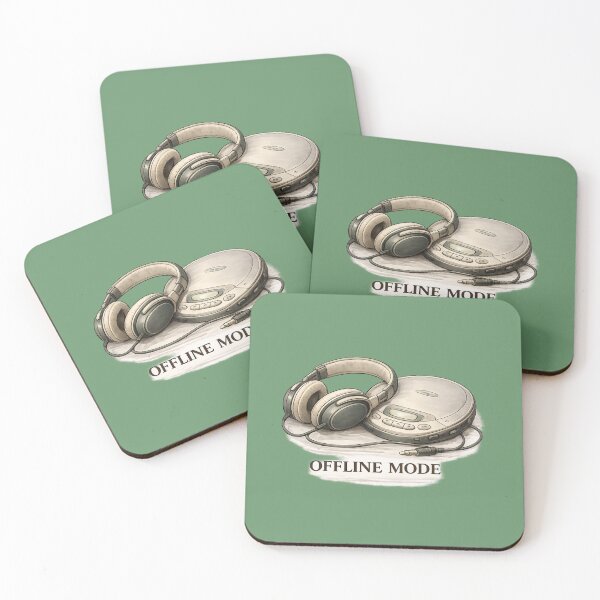 Item preview, Offline Mode – Retro Music & Slow Living Aesthetic Illustration designed and sold by RosalesArts.