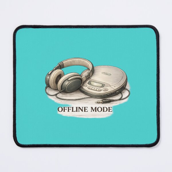 Item preview, Offline Mode – Retro Music & Slow Living Aesthetic Illustration designed and sold by RosalesArts.