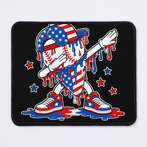 Item preview, Cute Fourth Of July Baseball Dabbing Sports Lover designed and sold by Crookedorbit.