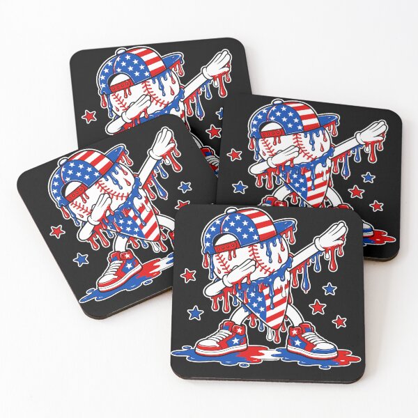 Item preview, Cute Fourth Of July Baseball Dabbing Sports Lover designed and sold by Crookedorbit.