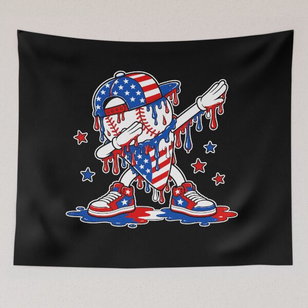 Item preview, Cute Fourth Of July Baseball Dabbing Sports Lover designed and sold by Crookedorbit.