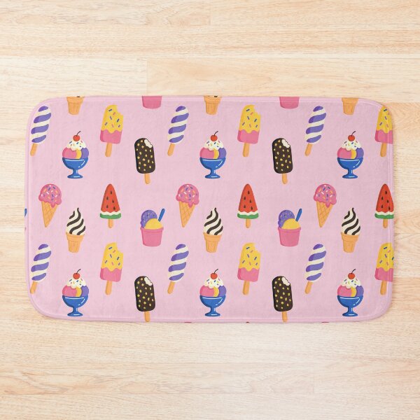 Item preview, Cute ice cream seamless pink pattern. Sweet summer ice cream and popsicles set designed and sold by MariPon.