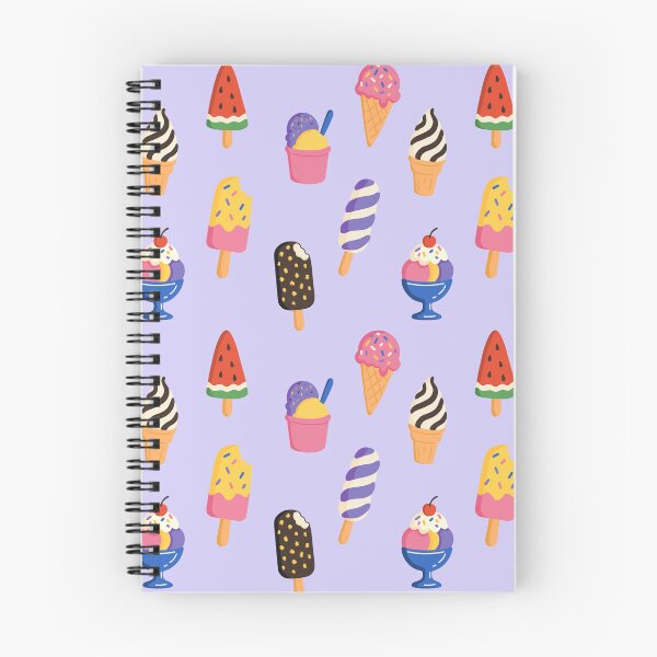 Item preview, Cute ice cream seamless purple pattern. Sweet summer ice cream and popsicles set designed and sold by MariPon.