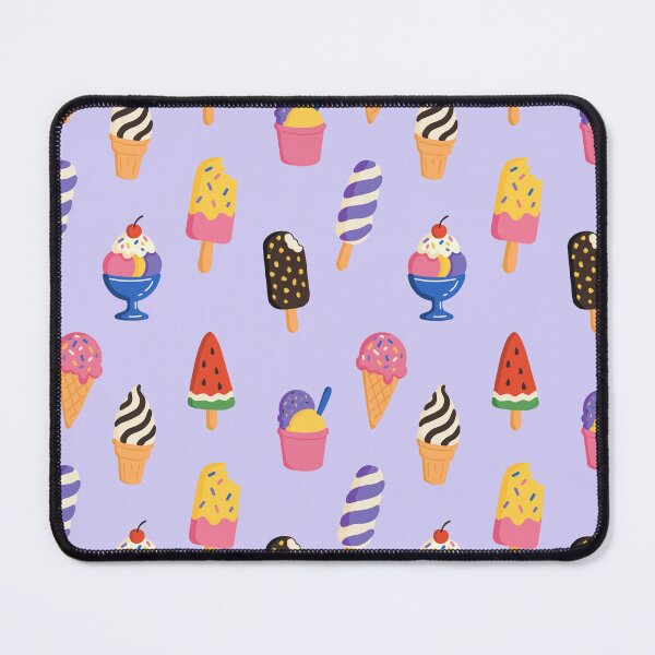 Item preview, Cute ice cream seamless purple pattern. Sweet summer ice cream and popsicles set designed and sold by MariPon.