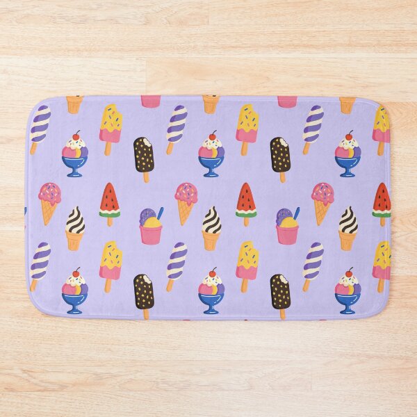Item preview, Cute ice cream seamless purple pattern. Sweet summer ice cream and popsicles set designed and sold by MariPon.