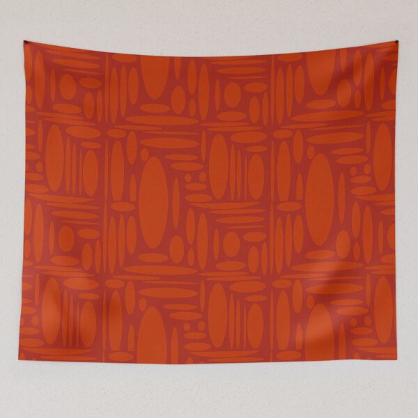 Item preview, Abstract circle composition in orange and red 12 designed and sold by StefanStudioArt.