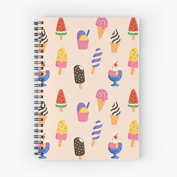 Item preview, Cute ice cream seamless beige pattern. Sweet summer ice cream and popsicles set designed and sold by MariPon.