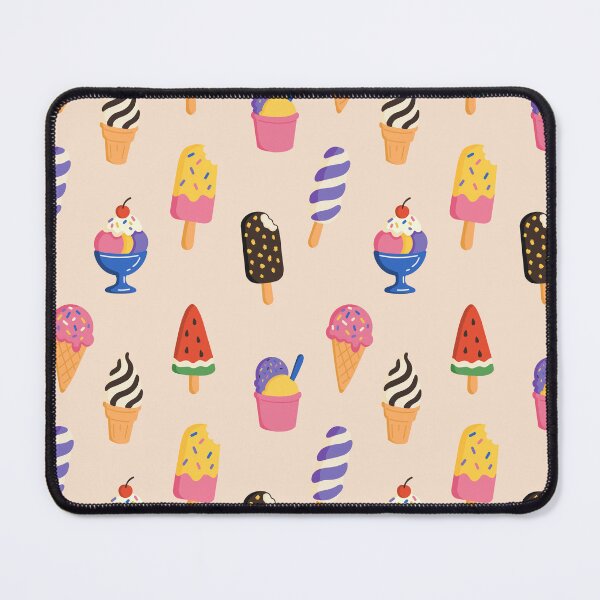 Item preview, Cute ice cream seamless beige pattern. Sweet summer ice cream and popsicles set designed and sold by MariPon.
