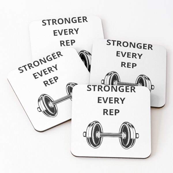Item preview, Stronger Every Rep Gym Design designed and sold by Wild Horizon Studio.