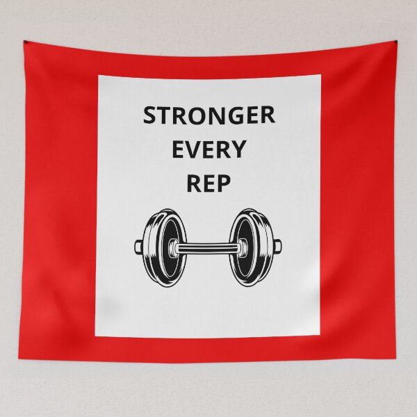 Item preview, Stronger Every Rep Gym Design designed and sold by IronDiscipline90.