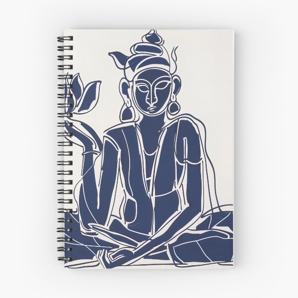 Item preview, Brahma, Indian deity - Blue Abstract Art designed and sold by shadow-bloom.