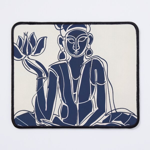 Item preview, Brahma, Indian deity - Blue Abstract Art designed and sold by shadow-bloom.