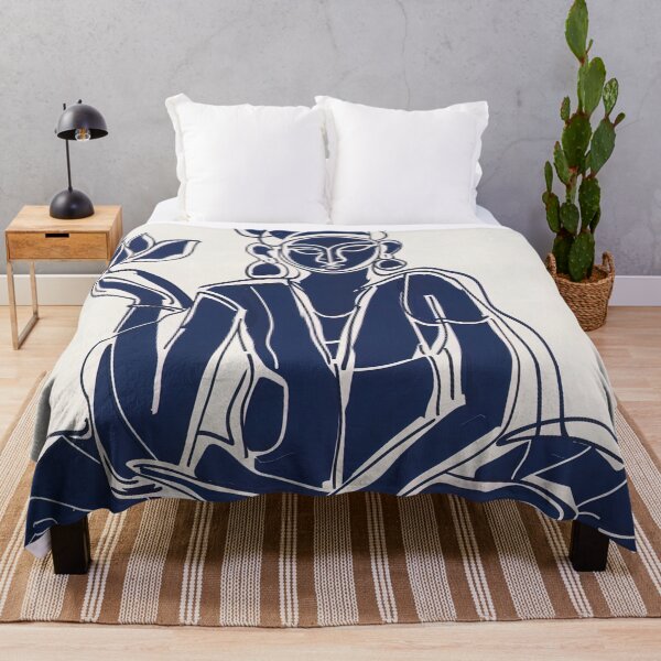 Item preview, Brahma, Indian deity - Blue Abstract Art designed and sold by shadow-bloom.
