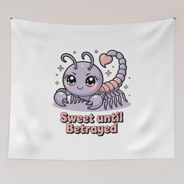 Item preview, Sweet Until Betrayed Cute Scorpion T-Shirt designed and sold by Cool-cat-art.