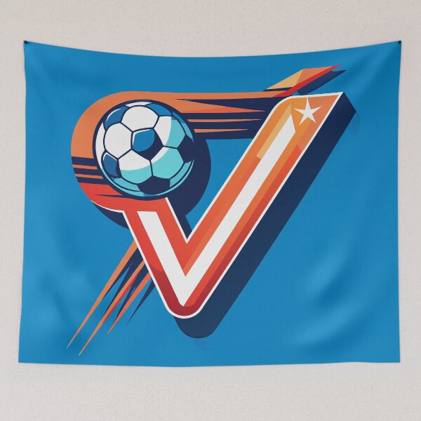 Item preview, Volley Strike Football Monogram V Victory Style designed and sold by xmoudx.
