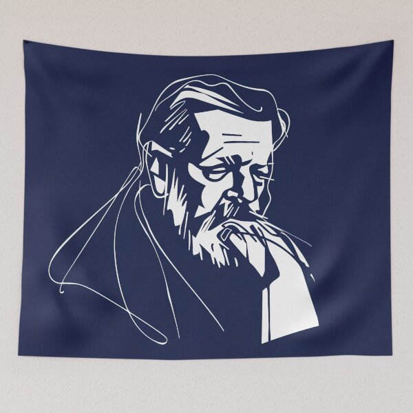 Item preview, Bram Stoker - Blue Abstract Art designed and sold by shadow-bloom.