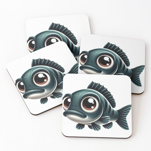 Item preview, Adorable Black Bass Fish designed and sold by Sillytoe.