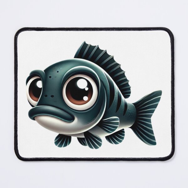 Item preview, Adorable Black Bass Fish designed and sold by Sillytoe.