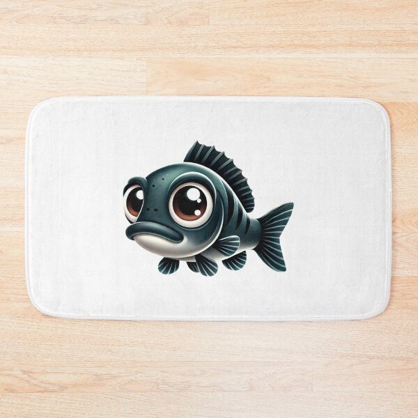Item preview, Adorable Black Bass Fish designed and sold by Sillytoe.