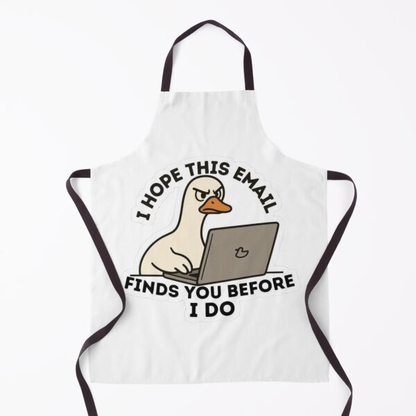Item preview, "I Hope This Email Finds You Before I Do — Relatable Duck Sticker for Work-From-Home Mood" designed and sold by Ulikedigital14.