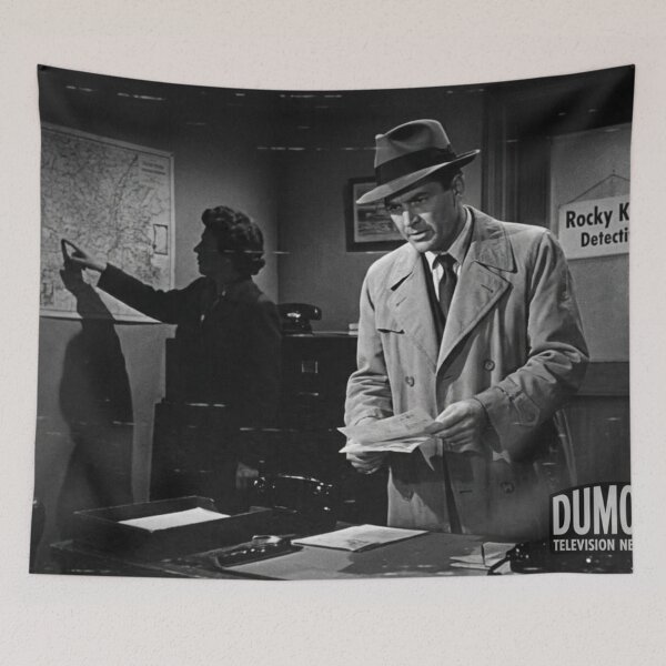 Item preview, Classic Retro Black & White Lost Media Television: Rocky King Detective designed and sold by Uniqueartai.