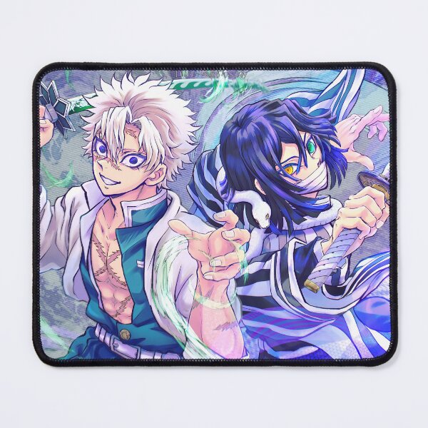 Item preview, Obanai Iguro Demon Slayer Blue Aura Duo Pose designed and sold by justnickthings.