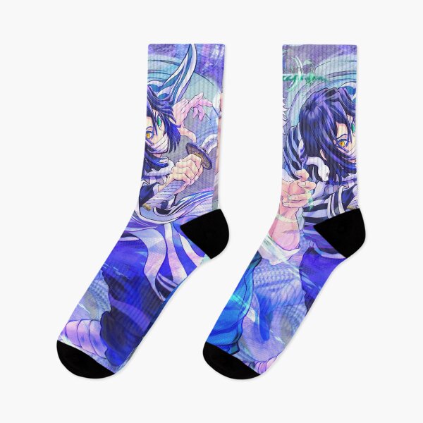 Item preview, Obanai Iguro Demon Slayer Blue Aura Duo Pose designed and sold by justnickthings.