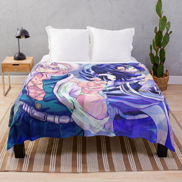 Item preview, Obanai Iguro Demon Slayer Blue Aura Duo Pose designed and sold by justnickthings.