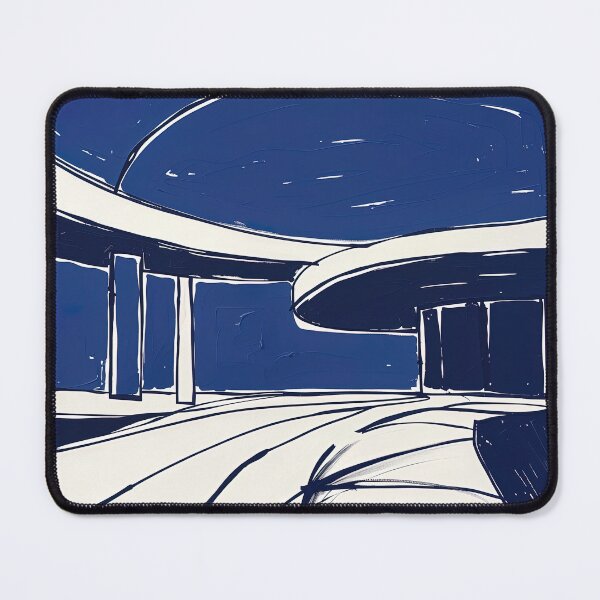 Item preview, Brasília, Brazil - Blue Abstract Art designed and sold by shadow-bloom.
