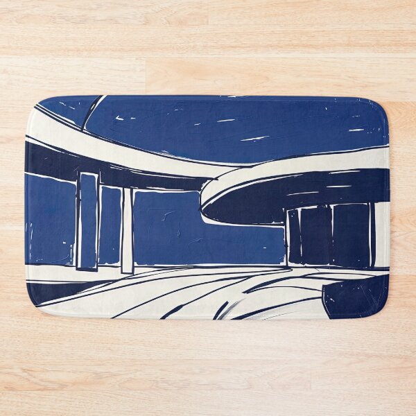Item preview, Brasília, Brazil - Blue Abstract Art designed and sold by shadow-bloom.
