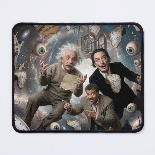 Item preview, Albert Neil and Salvador All Floating in a Surreal Universe designed and sold by Halifaxartguy.
