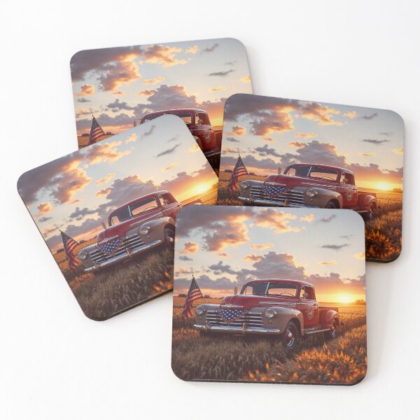 Item preview, American Vintage Pickup Truck at Sunset designed and sold by BeautifulVirtues.