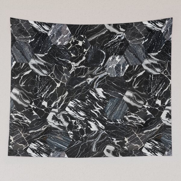 Item preview, Hexagonal Marble Noir designed and sold by Lidra Zehcnas.