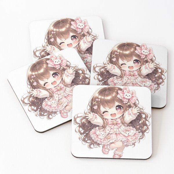 Item preview, Smiling Chibi Girl with Sparkling Eyes designed and sold by konkapo00.