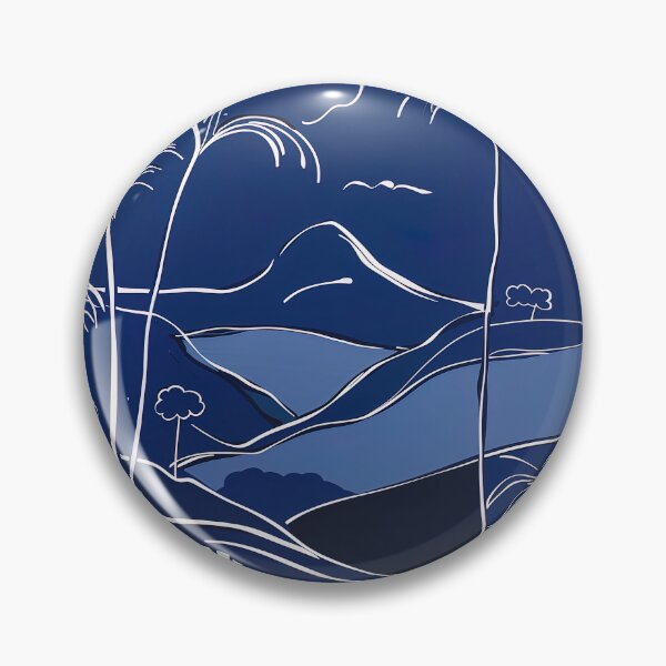 Item preview, Brazil landscape - Blue Abstract Art designed and sold by shadow-bloom.