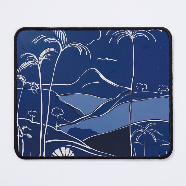 Item preview, Brazil landscape - Blue Abstract Art designed and sold by shadow-bloom.