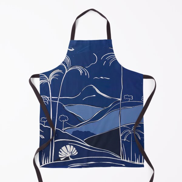 Item preview, Brazil landscape - Blue Abstract Art designed and sold by shadow-bloom.