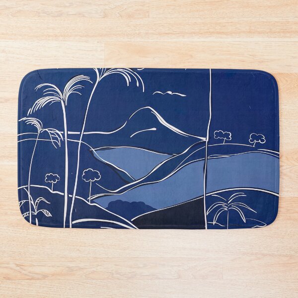 Item preview, Brazil landscape - Blue Abstract Art designed and sold by shadow-bloom.